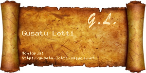 Gusatu Lotti névjegykártya